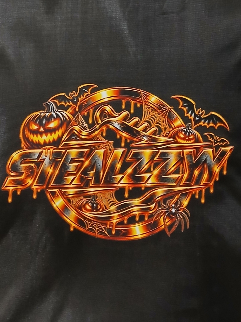 Stealzzyy Halloween Black Short-Sleeve Tee with Matching Drawstring Bag